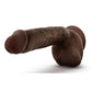 Dr Skin Glide Dildo W/balls 8.5" Chocola