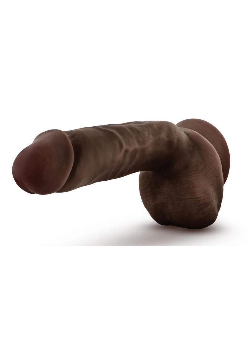 Dr Skin Glide Dildo W/balls 8.5" Chocola