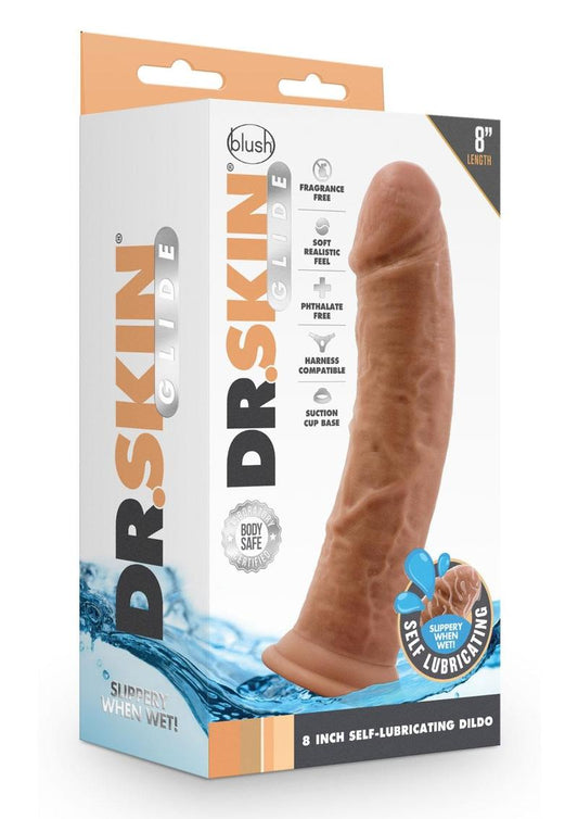 Dr Skin Glide Dildo 8" Caramel