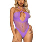 Seamless Hexi Net Halter Bodysuit Os Lav