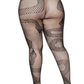 Snake Net Tights 1x/2x Black