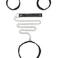 Ouch Velcro Collar Leash Hand Cuffs Blk