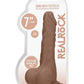 Real Rock Dong With Balls - Tan - 7in