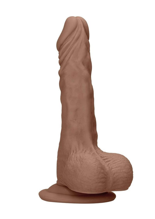 Real Rock Dong With Balls - Tan - 7in
