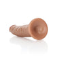 Realrock Slim Dildo Without Balls 6" Tan