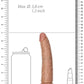 Realrock Slim Dildo Without Balls 6" Tan
