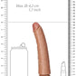 Realrock Slim Dildo Without Balls 7" Tan