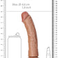 Realrock Curved Dildo 8" Tan