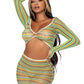 Leg Avenue 2Pc Rainbow Zig Zag