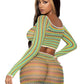 Leg Avenue 2Pc Rainbow Zig Zag