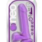 Neo Dildo With Balls - Purple - 8in