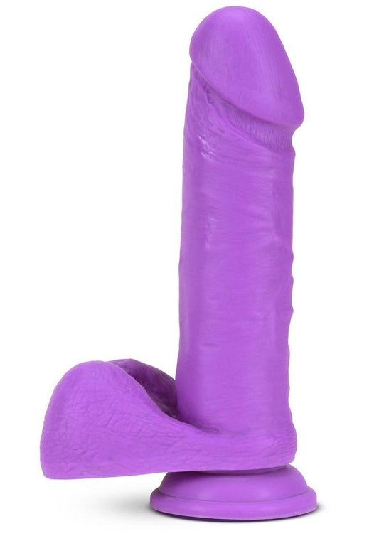 Neo Dildo With Balls - Purple - 8in