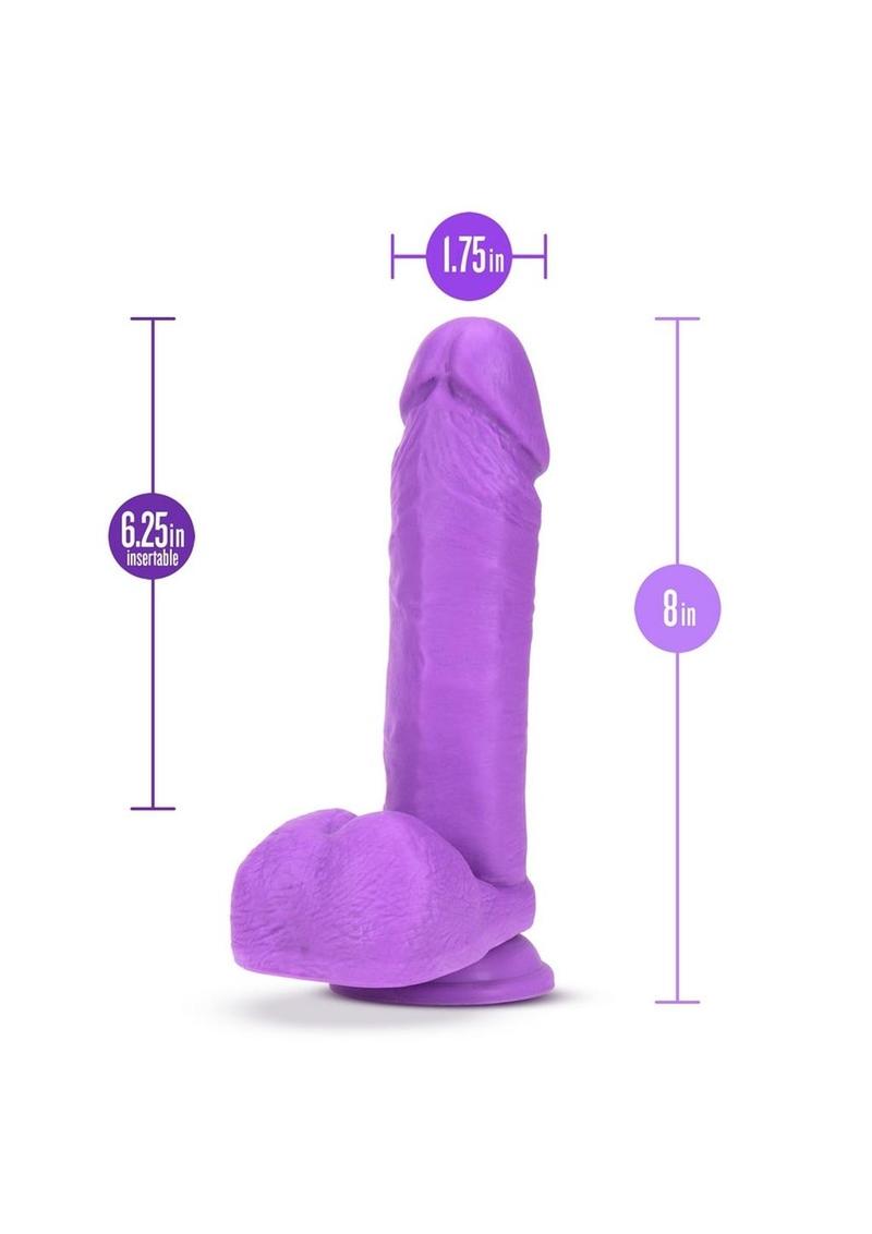 Neo Dildo With Balls - Purple - 8in
