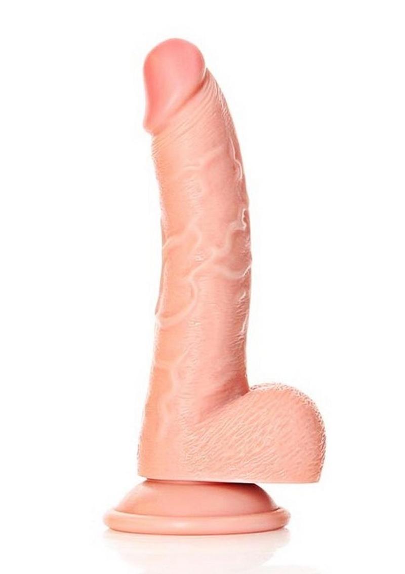RealRock Dildo W/Balls - 7 in - Vanilla
