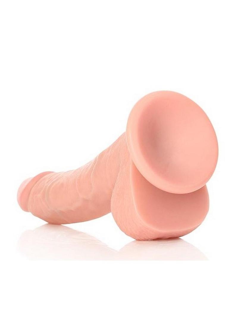 RealRock Dildo w/balls - 8in - Vanilla