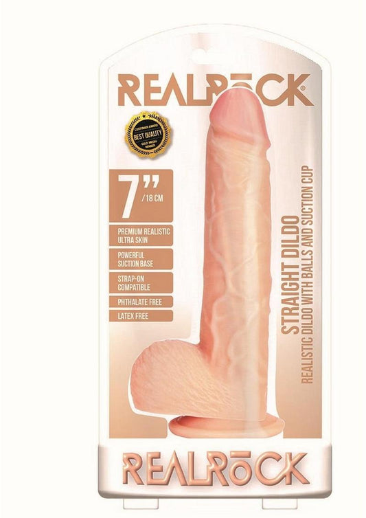 RealRock Dong with Balls - 7in - Vanilla