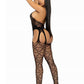 Seamless Heart Suspend Bodystock Os Blk