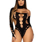 Seamles Asymmetric Thong Bodysuit Os Blk