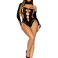 Seamles Asymmetric Thong Bodysuit Os Blk