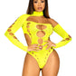 Seamles Asymmetric Thong Bodysuit Os Ylw