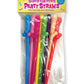 Super Fun Penis Straws 8pk Multicolor