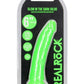Realrock Slim Dildo 6" Gitd Green