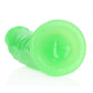 Realrock Slim Dildo 6" Gitd Green