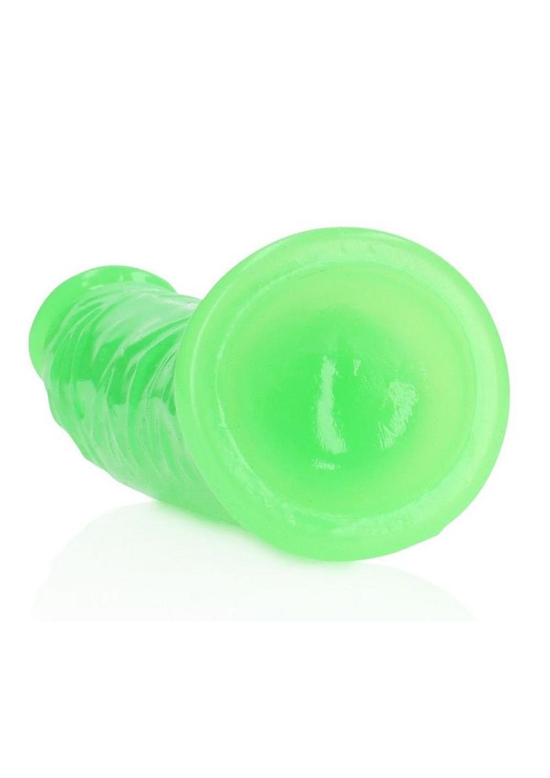 Realrock Slim Dildo 6" Gitd Green