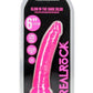 Realrock Slim Dildo 6" Gitd Pink