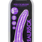 Realrock Slim Dildo 6" Gitd Purple