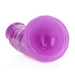 Realrock Slim Dildo 6" Gitd Purple