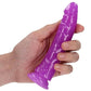 Realrock Slim Dildo 6" Gitd Purple