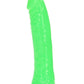 Realrock Slim Dildo 7" Gitd Green