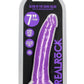 Realrock Slim Dildo 7" Gitd Purple