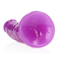 Realrock Slim Dildo 7" Gitd Purple