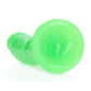 Realrock Slim Dildo 8" Gitd Green