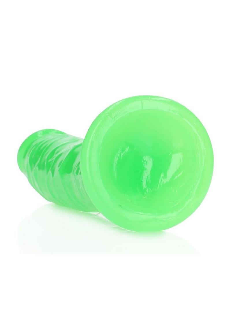 Realrock Slim Dildo 8" Gitd Green