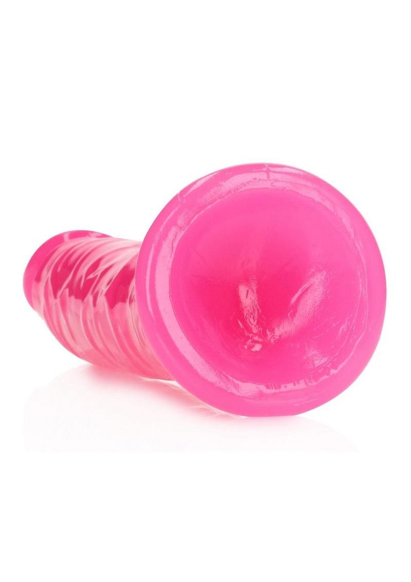 Realrock Slim Dildo 8" Gitd Pink