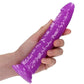 Realrock Slim Dildo 8" Gitd Purple