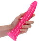 Realrock Slim Dildo 9" Gitd Pink