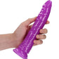 Realrock Slim Dildo 9" Gitd Purple
