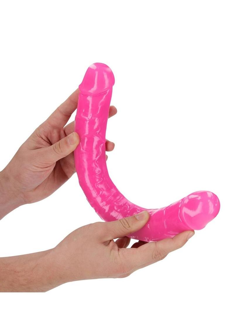 Pink glow in the dark dildo 15”