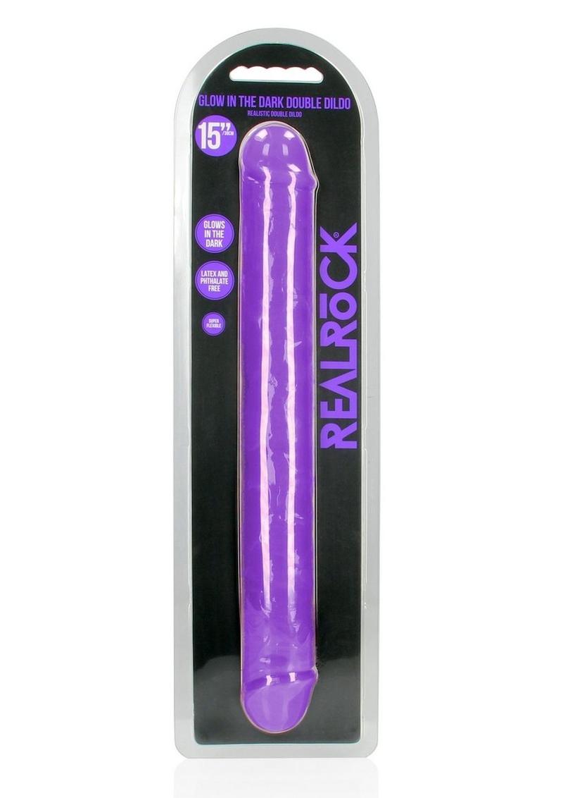 Realrock Dbl Dong Gitd 15" Purple