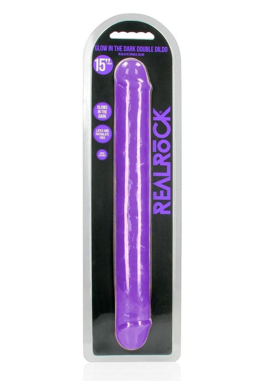 Realrock Dbl Dong Gitd 15" Purple