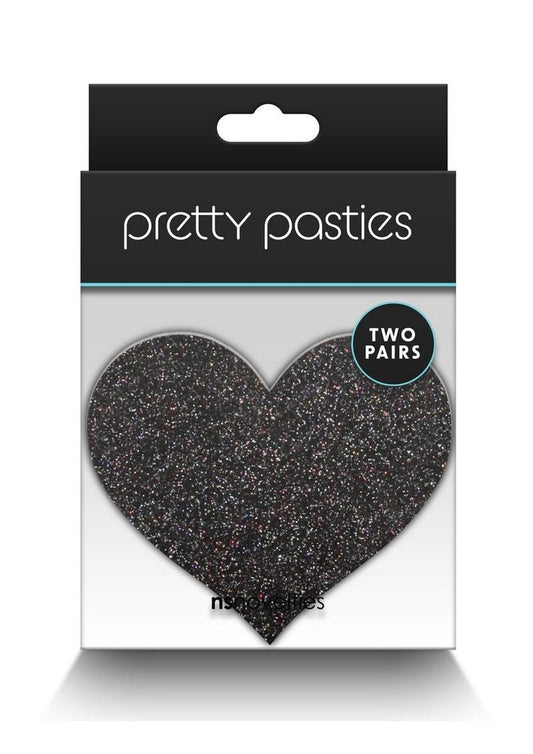 Pretty Pasties Glitter Hearts Blk/gld