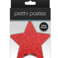 Pretty Pasties Glitter Stars Red/slv