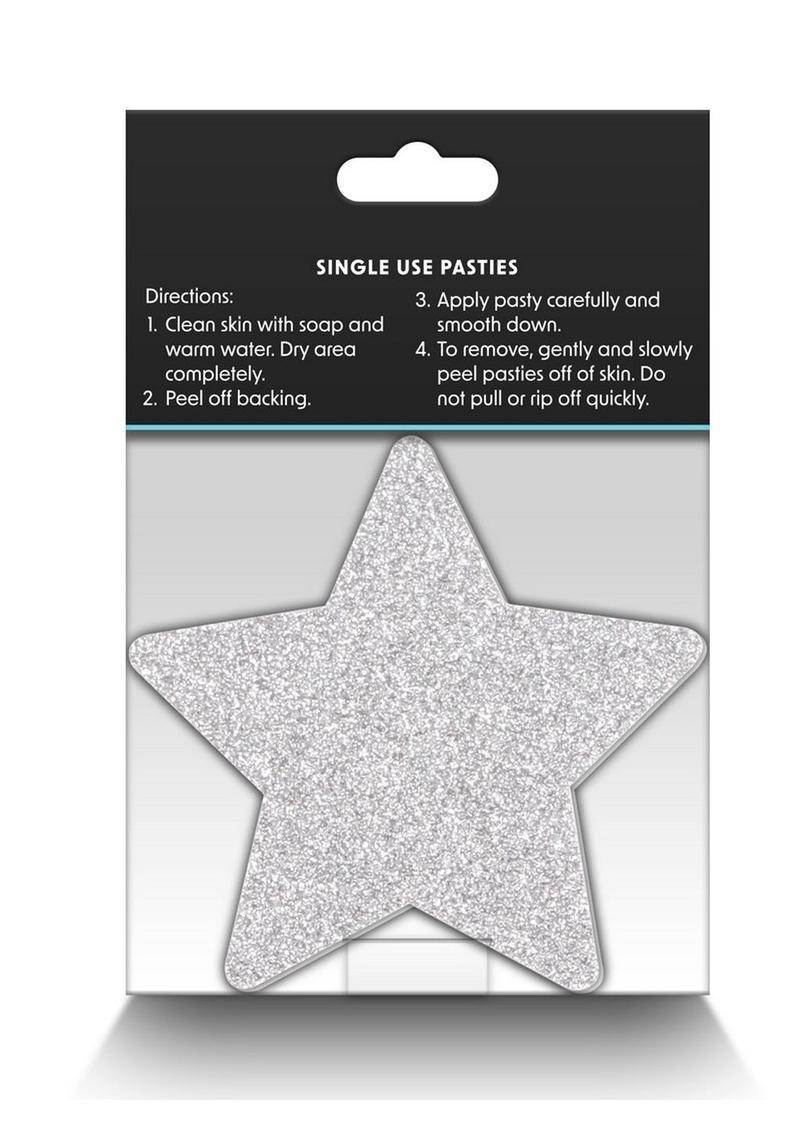 Pretty Pasties Glitter Stars Red/slv