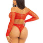Rhinestone Crotchles Teddy Halter Os Red