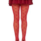 Love Struck Heart Net Tights Os Red