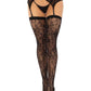 Rachel Thigh High Cross Garter Os Blk